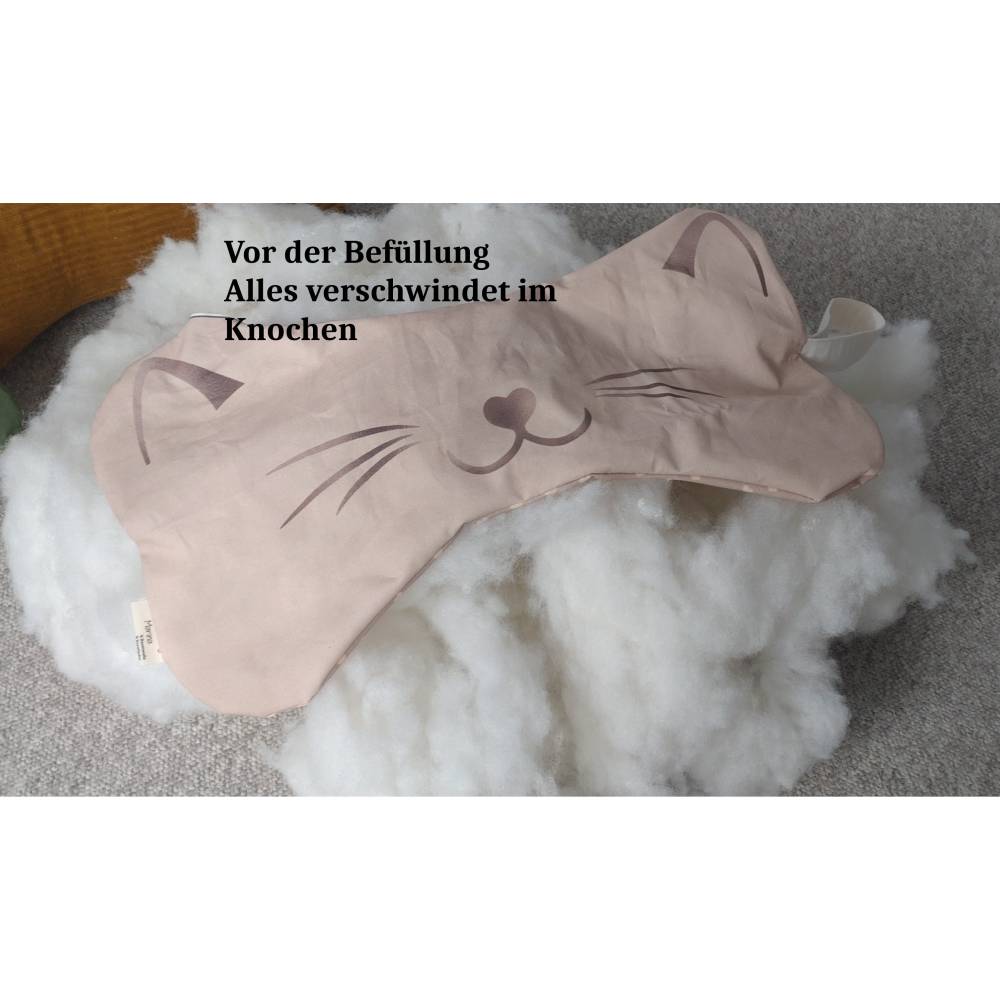 40 x 23 cm ( + Band) rosa Leseknochen Nackenrolle Buchstütze Keilkissen handgemacht – personalisierbar, 100% Baum Bild 6