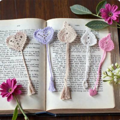 Gehäkelte Lesezeichen Handgemachtes Geschenk für Bücherfreunde