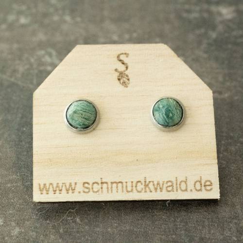 Ohrstecker - Holz - türkis