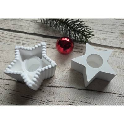 B-WARE Rohlinge "Stern Kerzenhalter" zum selbst gestalten ~ Gießling Kerzen ~ Weihnachten