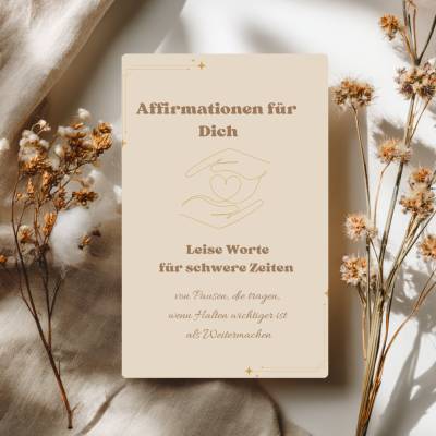 20 Affirmationskarten für Frauen & Mamas, Boho Selbstfürsorge & Innere Ruhe, DIN A4, printable PDF