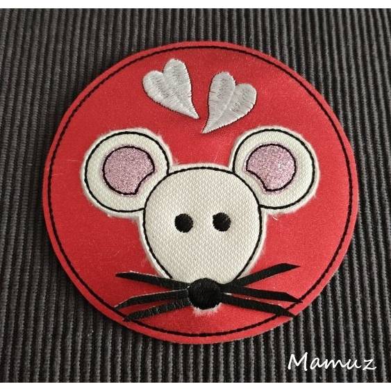 Karneval Mäuschen, ITH Stickdatei 10 x 10, 2 Dateien, für Karneval, Fasching, Fasnet, Köln Bild 1