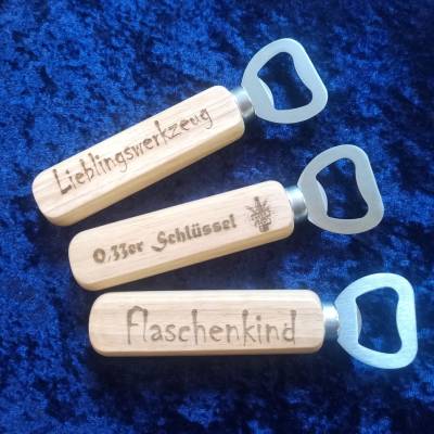 Holzflaschenöffner mit persönlicher Gravur