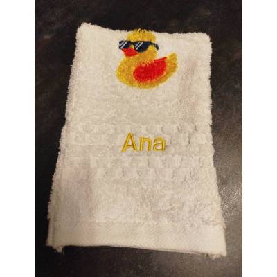 Personalisierter Waschlappen mit Ente