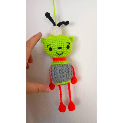 Gehäkeltes Monster Puppe Amigurumi 23 cm  Kuscheltier Taschenbaumler