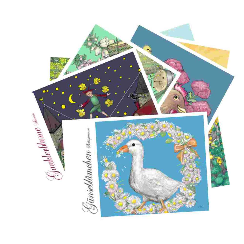 Kaplans Klappkarten: Eine Blume namens... (Set mit 8 Karten, 120 x 170 lang) Bild 1
