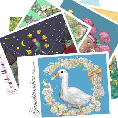 Kaplans Klappkarten: Eine Blume namens... (Set mit 8 Karten, 120 x 170 lang)