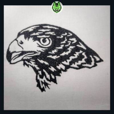DreamEmbroid Harris Hawk Stickdatei – Wüstenbussard-Motiv für Taschen & Kleidung