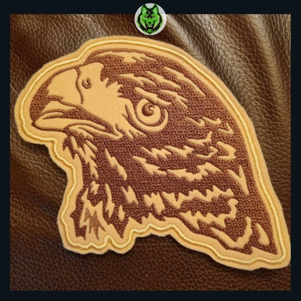DreamEmbroid Harris Hawk Stickdatei – Wüstenbussard-Motiv für Taschen & Kleidung Bild 2
