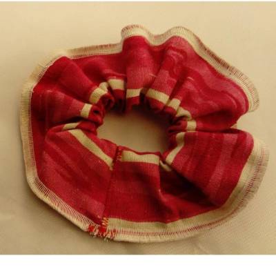 Upcycling Haargummi Scrunchie Nr. 21 – Handmade Haarschmuck aus Baumwolle, ohne Metall, 12-14 cm