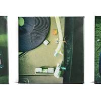 3er Set Leinwand Schallplattenspieler – Vintage Lost Place Wandbilder