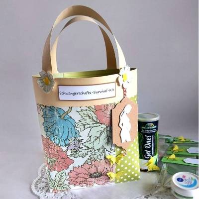 Schwangerschafts-Survival-Kit – Befüllte Tasche für Schwangere - Geschenkidee