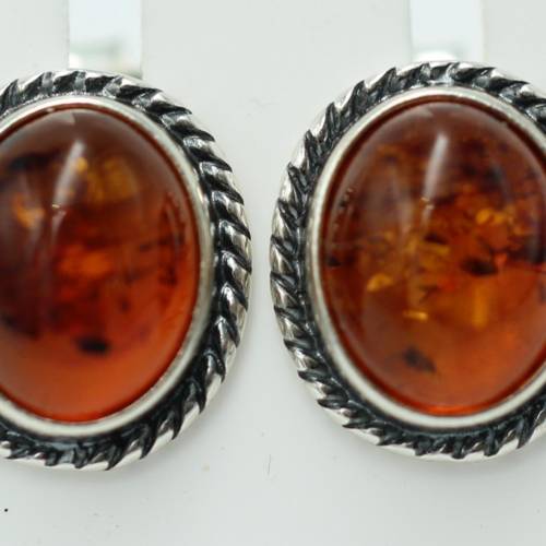 Edle braune Bernstein Ohrstecker 925 Silber Ohrschmuck Bernstein Letland