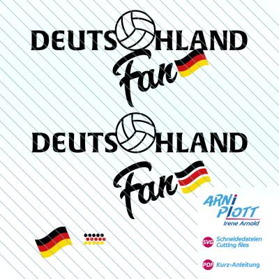 SVG Plotterdatei Volleyball WM, EM, Deutschland-Fan Volleyball, Vektordatei, Fan-Shirt, Meisterschaft, Sticker Aufkleber