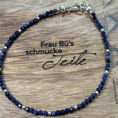 Handgefertigtes Saphir-Armband mit 925-Silber – Eleganz & spirituelle Kraft
