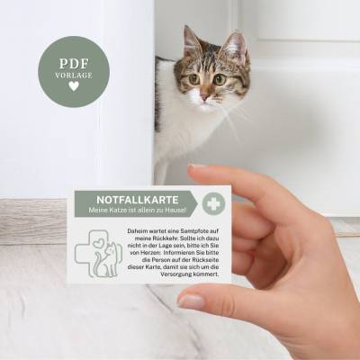Notfallkarte für deine Katze als PDF – Schutz & Sicherheit für deine Samtpfote