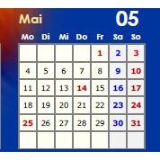 Jahreskalender 2026 auf einen Blick – mit der Zipfelmütze PDF – DIN A4 zum Ausdrucken Bild 3
