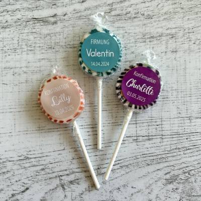 Gastgeschenk Konfirmation Firmung | Lolli Bonbon Lutscher | personalisiert