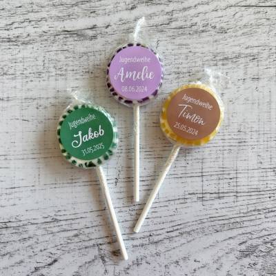 Gastgeschenk Jugendweihe Lebenswende | Lolli Bonbon Lutscher | personalisiert