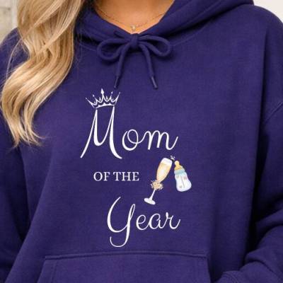 Mom of the Year Hoodie, Mama Hoodie, Hoodie für Neumamas, Hoodie für Mütter, Hoodie Mom of the Year, Geschenk Muttertag