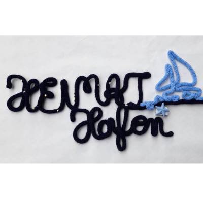 HEIMATHAFEN Wandodeko Hängedeko Schriftzug Wandtattoo Bild Maritim Spruch Schild LED Strickschlauch Segelboot Seestern