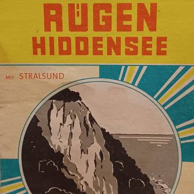 Karte  Touristenkarte Rügen-Hiddensee mit Stralsund  1971  -