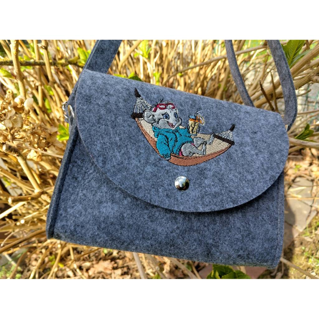 Maus in Hängematte 18-20x26-30cm, 21x40cm EXP – Chilliger Nager für gestresste Nadelkünstler Bild 10