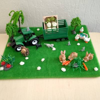 Geschenk Garten Deko – Einzigartige Szene für den Bauernhof oder den Landwirt Deines Vertrauens vom SaBienchenshop