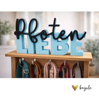 Schriftzug Pfotenliebe - 3D Druck