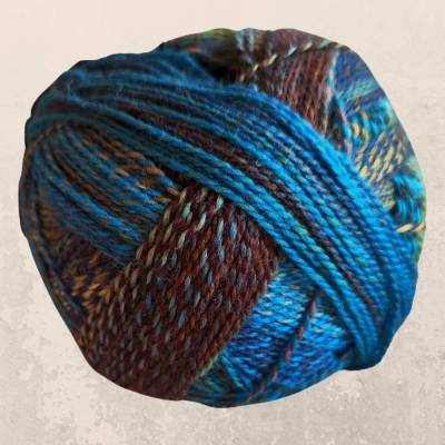 Zauberball Crazy von Schoppel, Farbverlaufsgarn in blauen Farben, ein Wunder an Farben