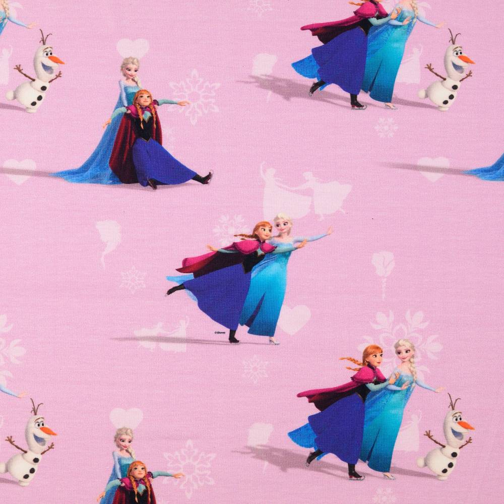 Rest: 1,20m x 1,50m Jersey Disney Frozen Anna und Elsa Bild 1