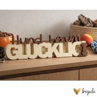 Schriftzug Hund herum Glücklich - 3D Druck