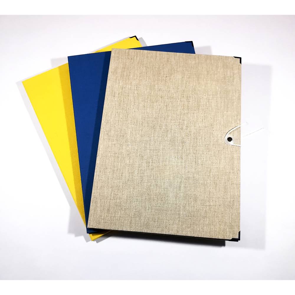 Sammelmappe DIN A3 plus – Hochwertige Handarbeit, individuell bemalbar, Rohleinen