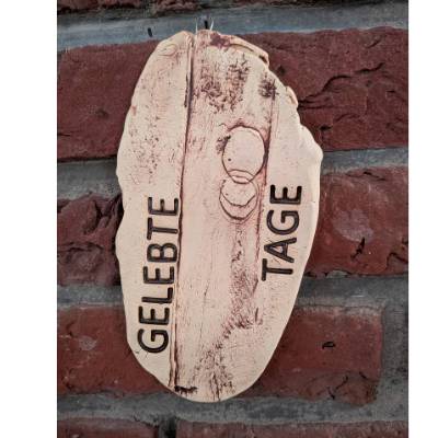 Wandrelief Fliese "Gelebte Tage" – Unikat für Erinnerungen & Dekoration