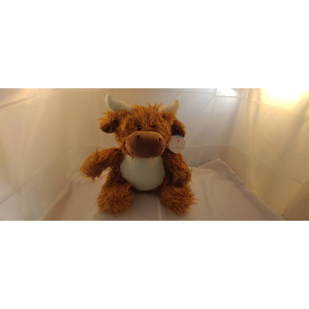 Highland Cow Bulle Bestickung mit Wunschtext 37 cm verschiedene Texte möglich Bild 4