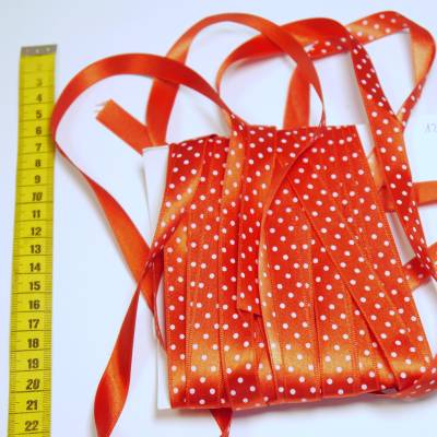 Paket: Schleifenband/ Schleifenband Rot mit weißen Punkten