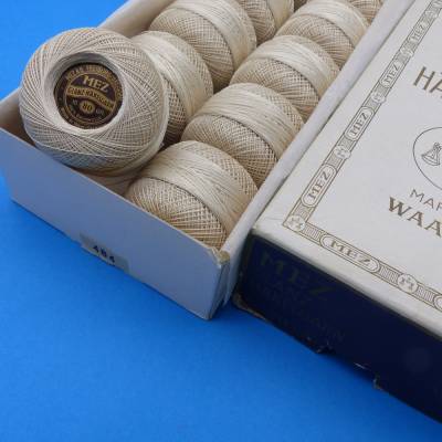 MEZ, Waage, Glanzhäkelgarn, beige 484, Stärke 80, Knäuel 10 gr, Baumwolle, Häkeln, Klöppeln