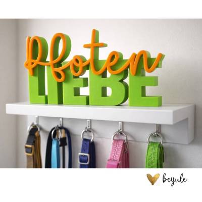 Schriftzug Pfotenliebe - 3D Druck