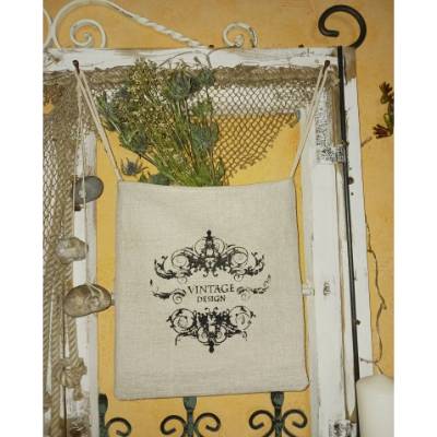Urige Wandtasche aus handgewebtem Getreidesack – Vintage Unikat 1894 für dein Zuhause