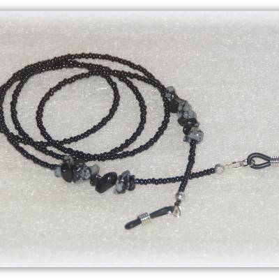 Brillenkette schwarz unisex, Brillenband, Sonnenbrillenband