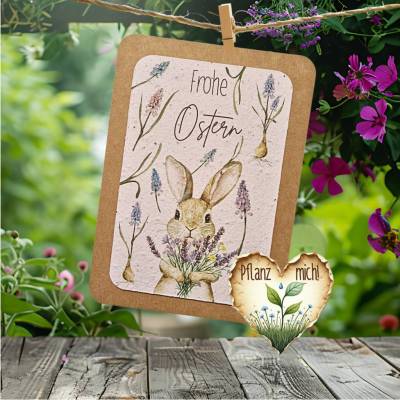 Einpflanzbare Karte zu Ostern aus Samenpapier | nachhaltige Geschenke | Grußkarte zu Ostern