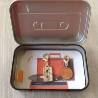 Geschenkset mit Groschen 1976 & Münzanhänger im Blechdöschen – Vintage Geschenkidee