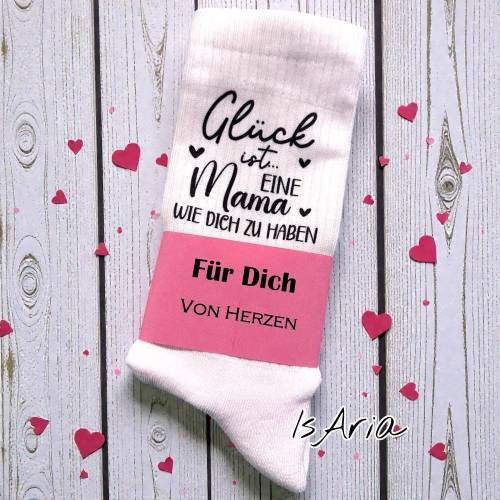 Mama Socken / Glück ist eine Mama wie dich zu haben / Tennissocken /Muttertag /Strümpfe