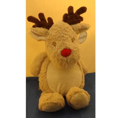 Reindeer Kuscheltier Bestickung mit Wunschtext 46 cm verschiedene Texte möglich
