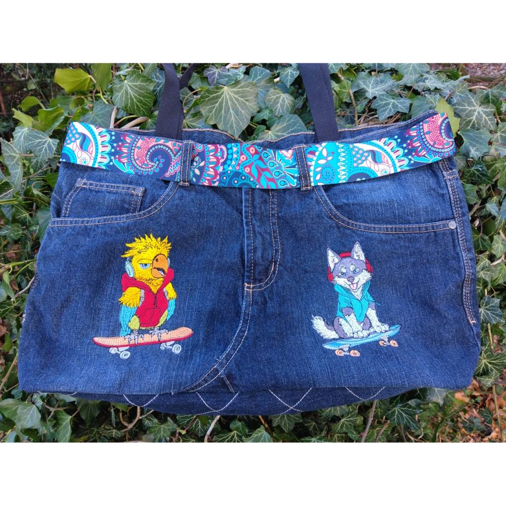 Papagei mit Skateboard Stickdatei 10x10cm – Cooles Vogelmotiv für deine Stickmaschine Bild 10