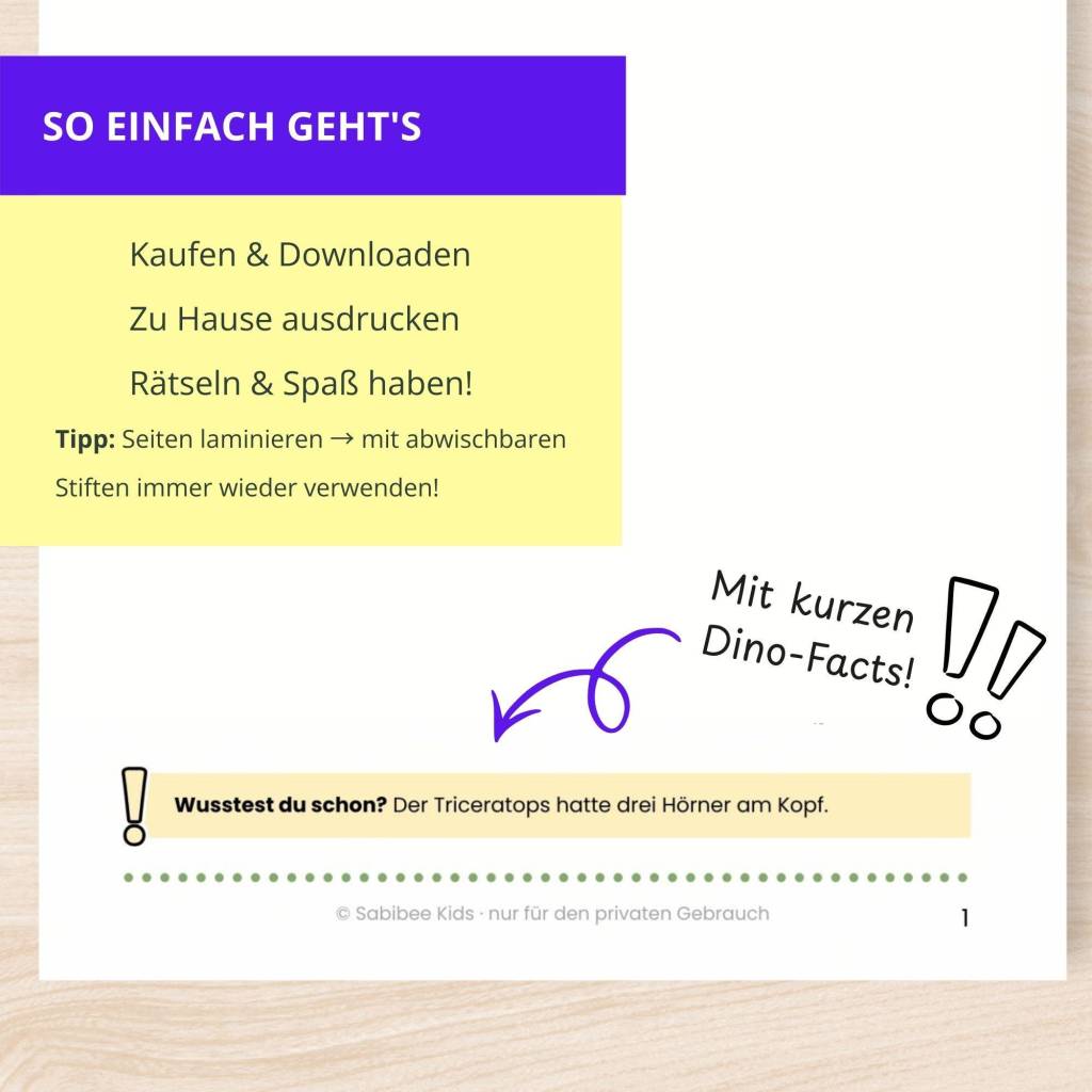 Verbinde die Punkte | Dino Punkt-zu-Punkt + Ausmalbild für Kinder 4-6 | Triceratops | PDF Download | digitaler Download Bild 5