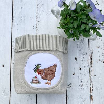Osterkörbchen Utensilo  – Geschenkbeutel & Aufbewahrung im Frühlingsdesign