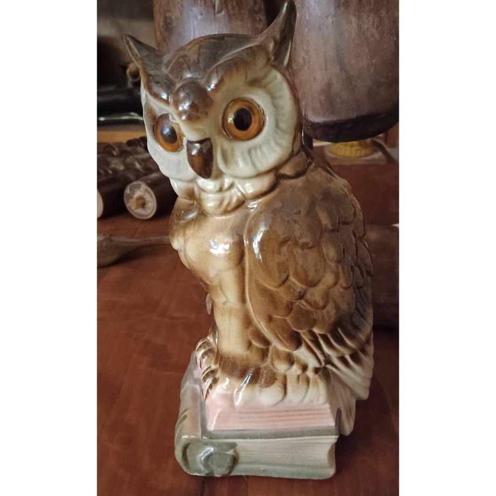 Porzellan Eule als Rauchverzehrer – Wunderschöne Vintage-Deko, H = 20 cm
