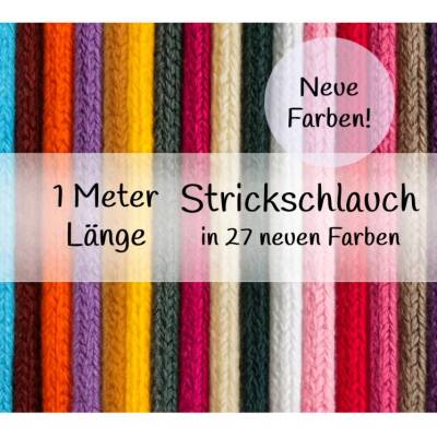 Strickschlauch handgemacht – 1 Meter | 27 neue Farben | Für DIY, Basteln & Deko