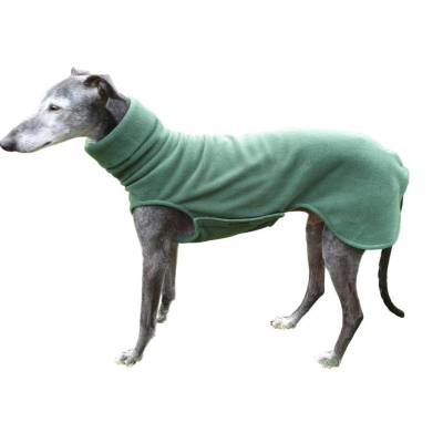 Windhund Pullover Polarfleece, mit Klettverschluss, dunkelgrün, 5 Größen